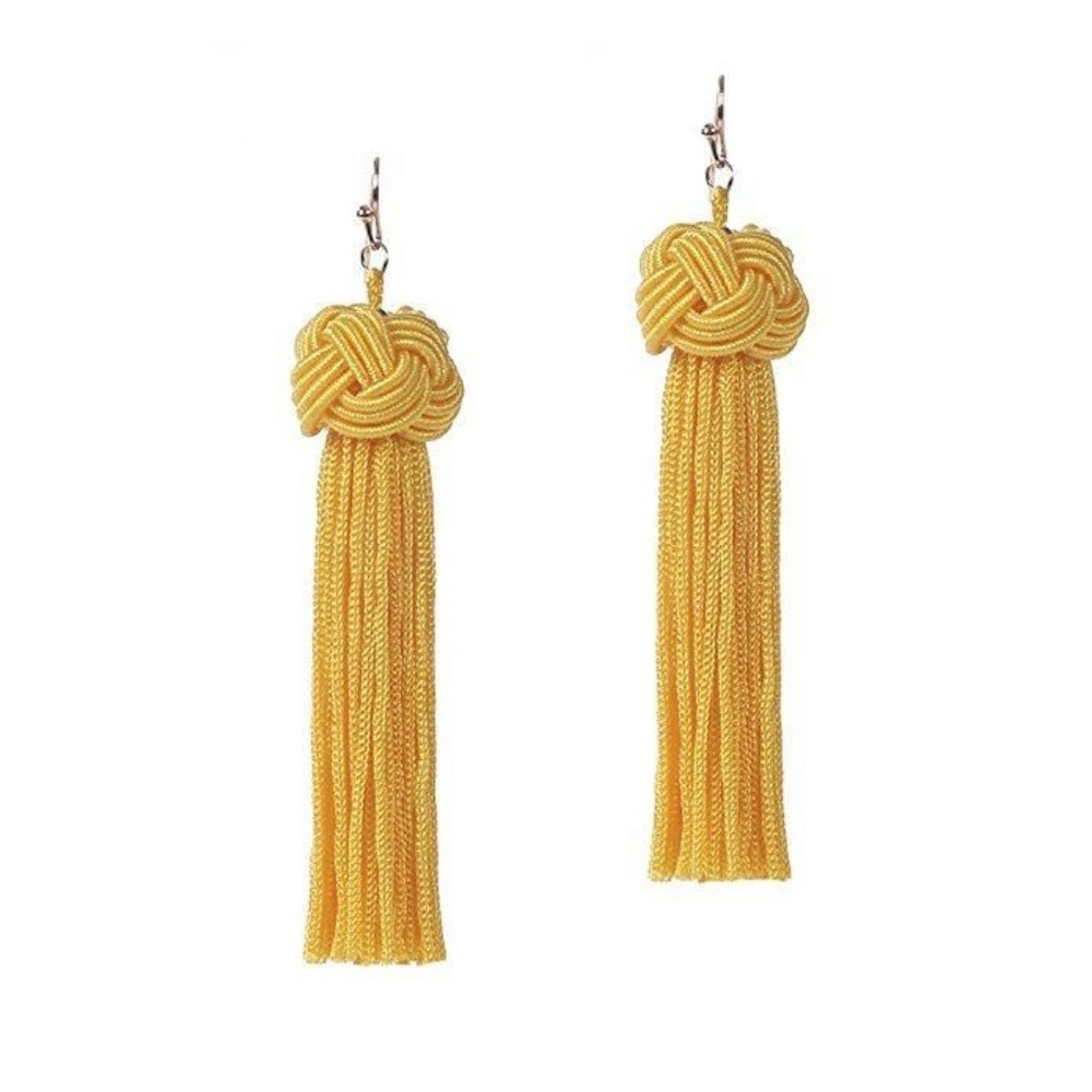 Long Knotted Tassel Earrings